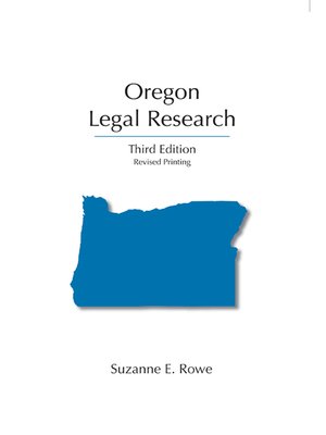 cover image of Oregon Legal Research, Revised Printing